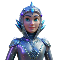 impressive minimalist 3D Render Sparkling Ice Princess original png