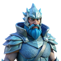elegant abstract Ice Warrior 3D Render authentic png