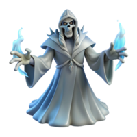 stunning minimalist 3D Render of Skeletal Sorcerer detailed png