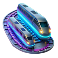 elegant abstract Futuristic High-Speed Rail System Design Technology original png