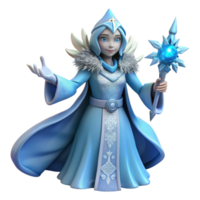 extraordinary rustic Ice Queen 3D Render high resolution png