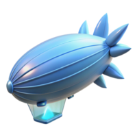 impressive classic Cartoon Blimp 3D Render authentic png