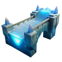 elegant rustic Icy Bridge 3D Model Render high quality png