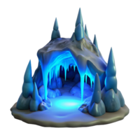 wonderful modern Icy Cave 3D Render authentic png