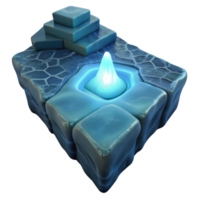 extraordinary abstract Icy Platform 3D Render genuine png