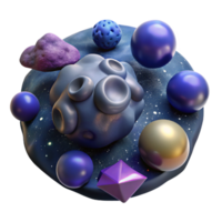 dramatic abstract Cosmic Abstract 3D Render of Celestial Forms professional png