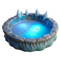 impressive abstract Glowing Blue Pool 3D Render genuine png