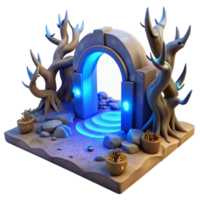 serene minimalist Mystical Portal Glowing Archway to Another Realm high quality png