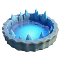dramatic modern Frozen Pool 3D Render exclusive png