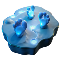 beautiful artistic Glowing Feet in Abstract 3D Render exclusive png