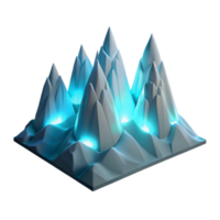 magnificent traditional 3D Abstract Mountain Range Illustration authentic png
