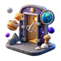 serene artistic Cosmic Doorway A 3D Render of Interdimensional Travel exclusive png