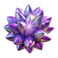 magnificent abstract Iridescent Lotus Flower with Sparkling Gem original png