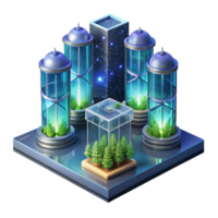 elegant rustic Future Vertical Farming Controlled Environment Agriculture in Glass Towers high quality png