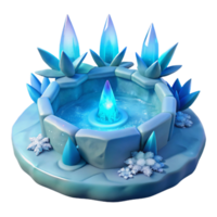 impressive abstract Enchanted Crystal Pond 3D Render high resolution png