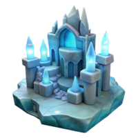 magnificent abstract Icy Castle 3D Render exclusive png