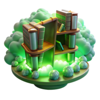 extraordinary creative Enchanted Bookcase A 3D Fantasy Library 4K png
