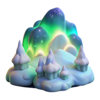 vibrant rustic Enchanted Winter 3D Render high quality png
