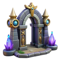 magnificent classic Mystical Stone Archway Gateway to Fantasy Realm high quality png