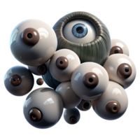 extraordinary modern Surreal Eyes Cluster 3D Abstract Art exclusive png