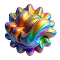 beautiful modern Abstract iridescent 3D render, colorful fluid, dynamic shapes 4K png