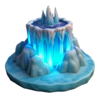 wonderful rustic Icy Grotto 3D Render detailed png