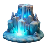 impressive rustic Enchanted Waterfall 3D Render detailed png