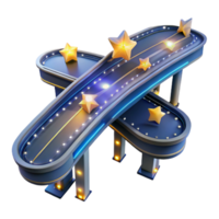beautiful classic Starlit Pathway 3D Render of a Futuristic Structure detailed png