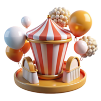extraordinary creative Fairytale Circus Carousel with Balloons high resolution png
