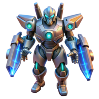 serene rustic 3D Render of Futuristic Armored Robot exclusive png