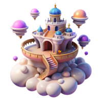impressive rustic Enchanted Cloud Castle A Fantasy Realm professional png