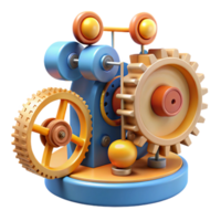 impressive creative Colorful Gear Mechanism A 3D Model of Interlocking Gears and Rotating Parts high resolution png