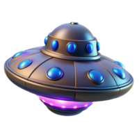 serene contemporary 3D Render of a Classic UFO Spaceship 4K png