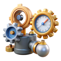 beautiful traditional Time-Based Mechanical System Gears, Clock, and Precision original png