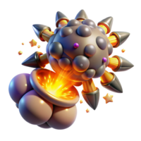 vibrant modern 3D Render of Exploding Cosmic Orb authentic png