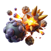 impressive minimalist 3D Render Exploding Spheres Abstract Background original png