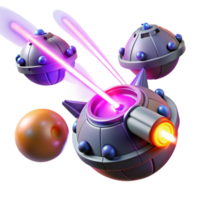 beautiful rustic 3D Render Futuristic Laser Weapon System high resolution png