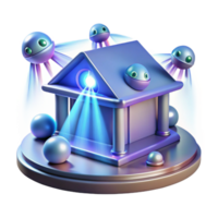 magnificent artistic Data Center Visualization Secure Cloud Storage Network Projection high resolution png