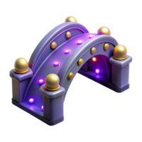 magnificent vintage 3D Render Illuminated Bridge Model high resolution png