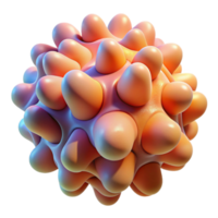 elegant abstract 3D Render of Abstract Spiky Sphere authentic png