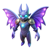 elegant abstract Glowing Demon 3D Render high quality png