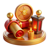 magnificent rustic Mystic Symbols, Candlelight, and Ancient Scrolls detailed png