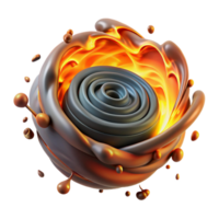 wonderful modern Abstract 3D Render Molten Liquid, Circular Forms, Dynamic Splash professional png