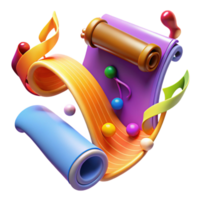 wonderful abstract Abstract Colorful 3D Render Ribbons, Cylinders, and Spheres authentic png