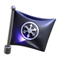 impressive modern 3D Render Flag with Abstract Symbol exclusive png