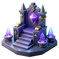 extraordinary abstract Fantasy Throne 3D Render authentic png
