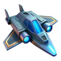 serene creative Futuristic Spaceship 3D Render high resolution png
