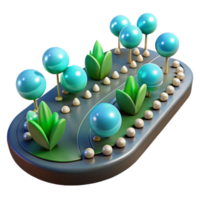 dramatic rustic 3D Render of a Whimsical Garden Path genuine png