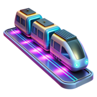 wonderful rustic Futuristic Train High-Speed Rail System Concept 4K png