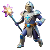 vibrant rustic 3D Render Fantasy Knight Illustration high quality png
